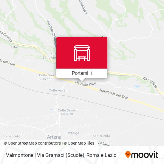 Mappa Valmontone | Via Gramsci (Scuole)