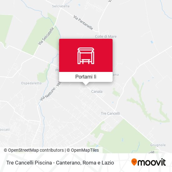 Mappa Tre Cancelli Piscina - Canterano
