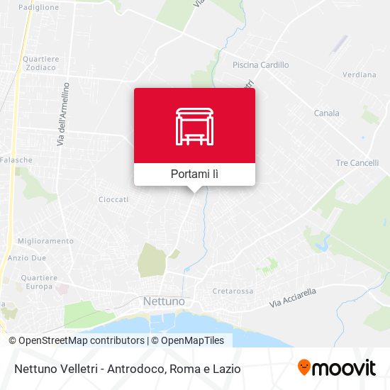 Mappa Nettuno Velletri - Antrodoco