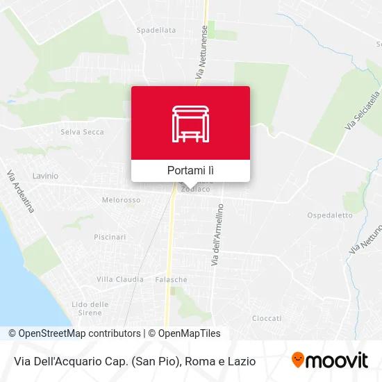 Mappa Via Dell'Acquario Cap. (San Pio)