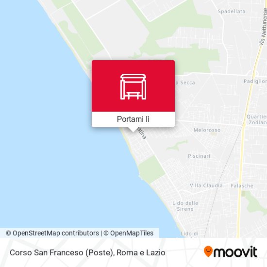 Mappa Corso San Franceso (Poste)