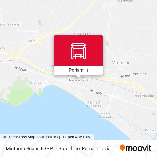 Mappa Minturno Scauri FS - P.le Borsellino