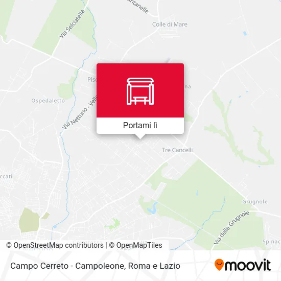Mappa Campo Cerreto - Campoleone