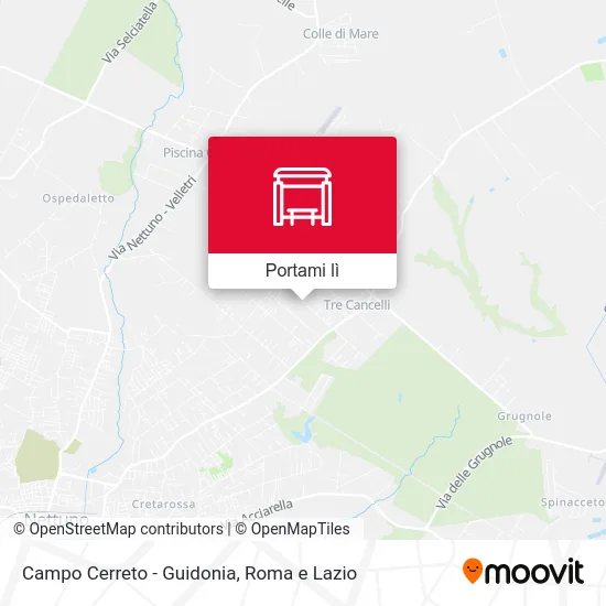 Mappa Campo Cerreto - Guidonia