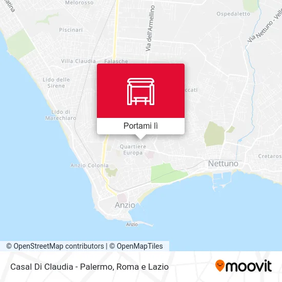 Mappa Casal Di Claudia - Palermo