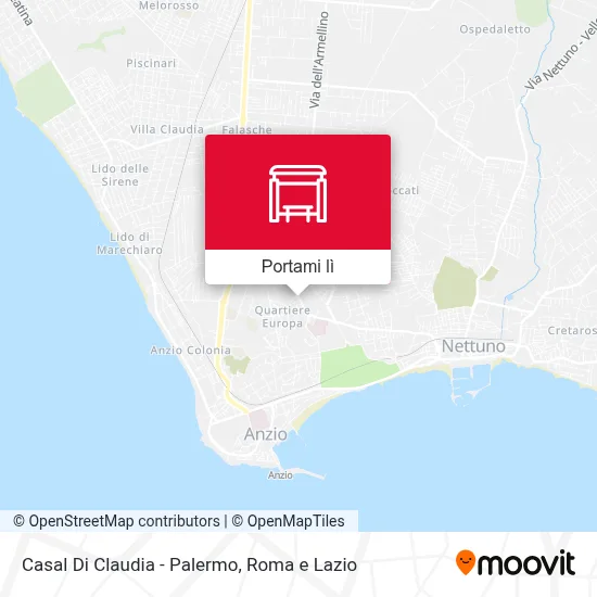 Mappa Casal Di Claudia - Palermo