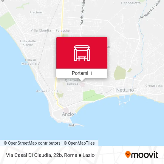 Mappa Via Casal Di Claudia, 22b