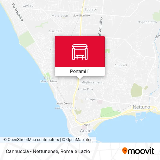 Mappa Cannuccia - Nettunense