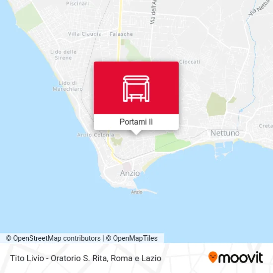 Mappa Tito Livio - Oratorio S. Rita