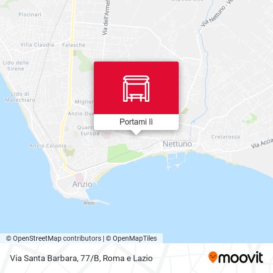 Mappa Via Santa Barbara, 77/B