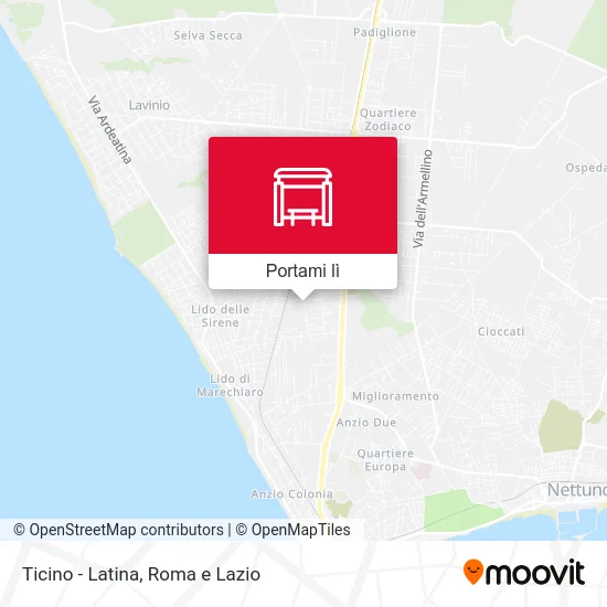 Mappa Ticino - Latina