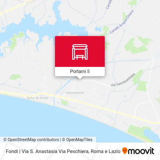 Mappa Fondi | Via S. Anastasia Via Peschiera