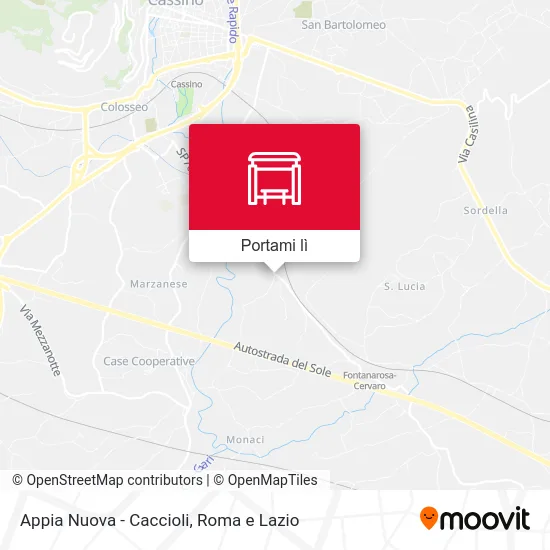 Mappa Appia Nuova - Caccioli