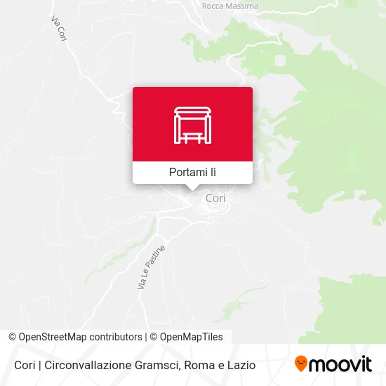 Mappa Cori | Circonvallazione Gramsci