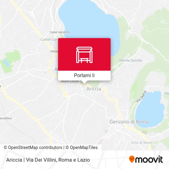Mappa Ariccia | Via Dei Villini
