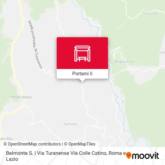 Mappa Belmonte S. | Via Turanense Via Colle Catino