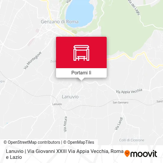 Mappa Lanuvio | Via Giovanni XXIII Via Appia Vecchia