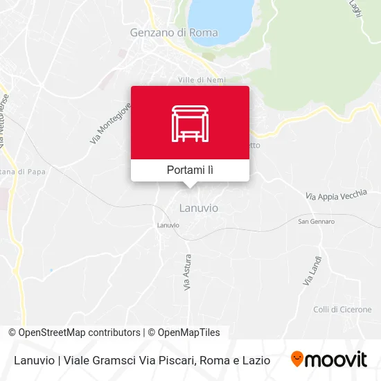 Mappa Lanuvio | Viale Gramsci Via Piscari