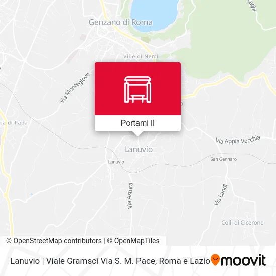 Mappa Lanuvio | Viale Gramsci Via S. M. Pace
