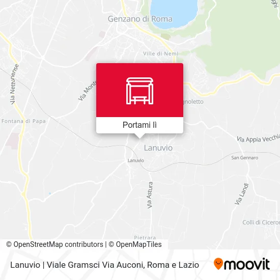 Mappa Lanuvio | Viale Gramsci Via Auconi