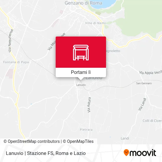 Mappa Lanuvio | Stazione FS