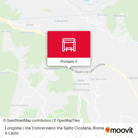 Mappa Longone | Via Concerviano Via Salto Cicolana