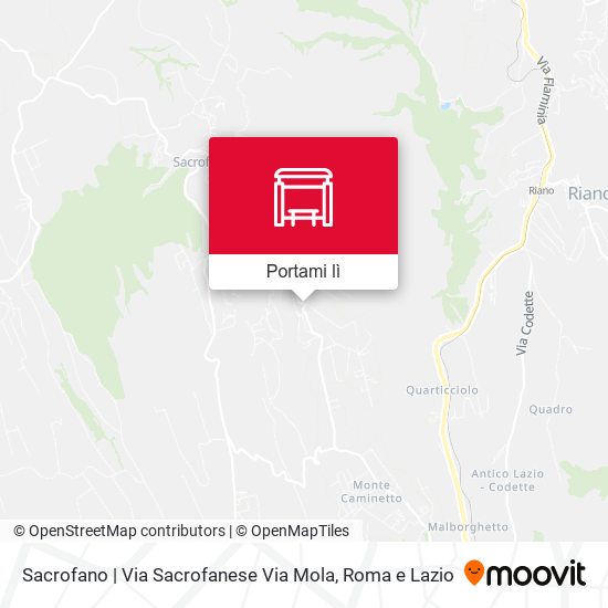 Mappa Sacrofano | Via Sacrofanese Via Mola