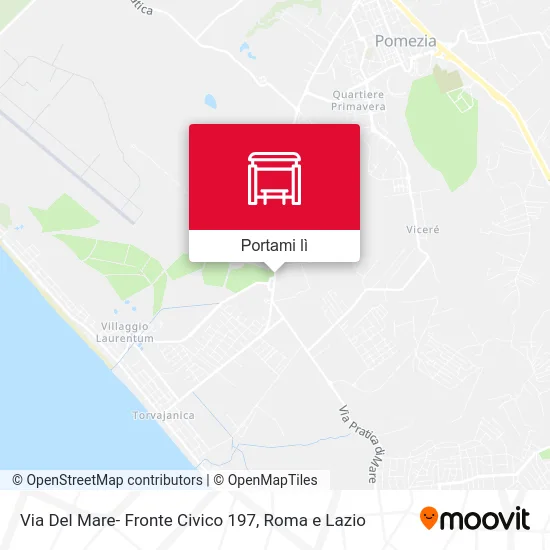 Mappa Via Del Mare- Fronte Civico 197