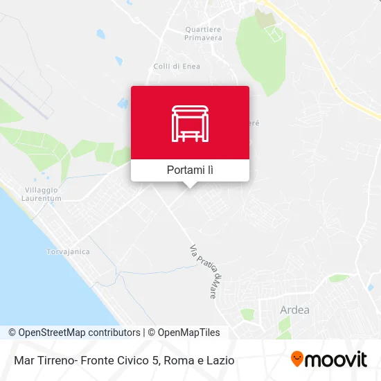 Mappa Mar Tirreno- Fronte Civico 5