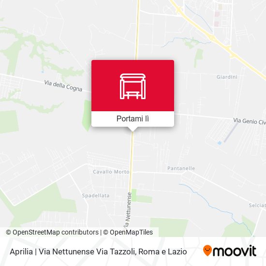 Mappa Aprilia | Via Nettunense Via Tazzoli