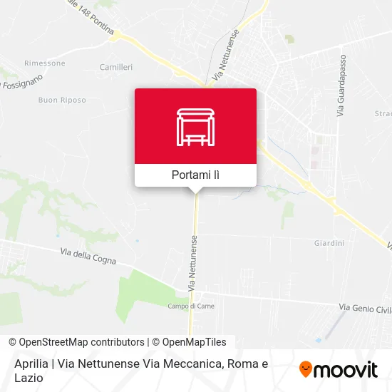 Mappa Aprilia | Via Nettunense Via Meccanica