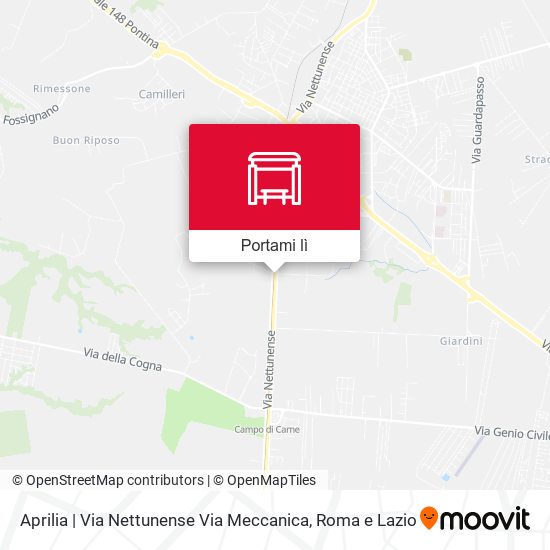 Mappa Aprilia | Via Nettunense Via Meccanica