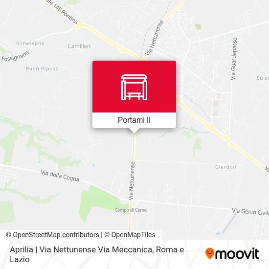 Mappa Aprilia | Via Nettunense Via Meccanica