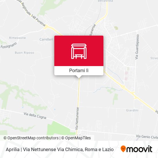 Mappa Aprilia | Via Nettunense Via Chimica
