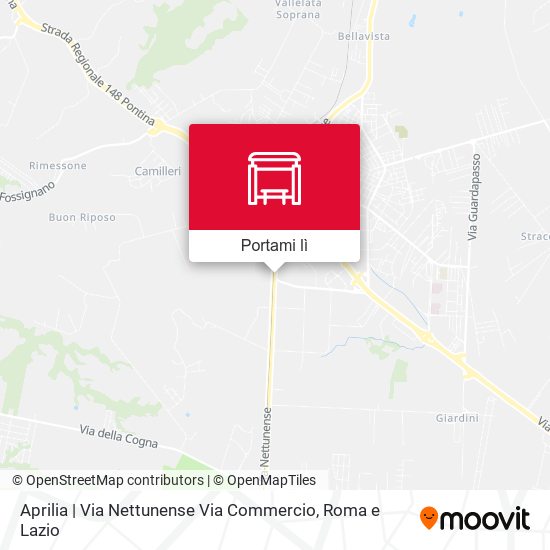 Mappa Aprilia | Via Nettunense Via Commercio