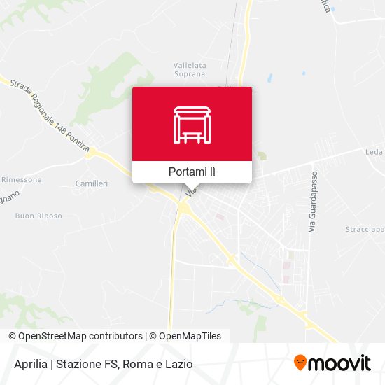 Mappa Aprilia | Stazione FS