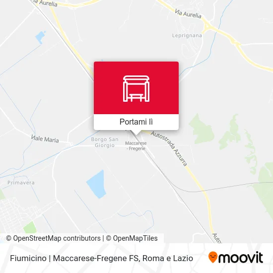 Mappa Fiumicino | Maccarese-Fregene FS
