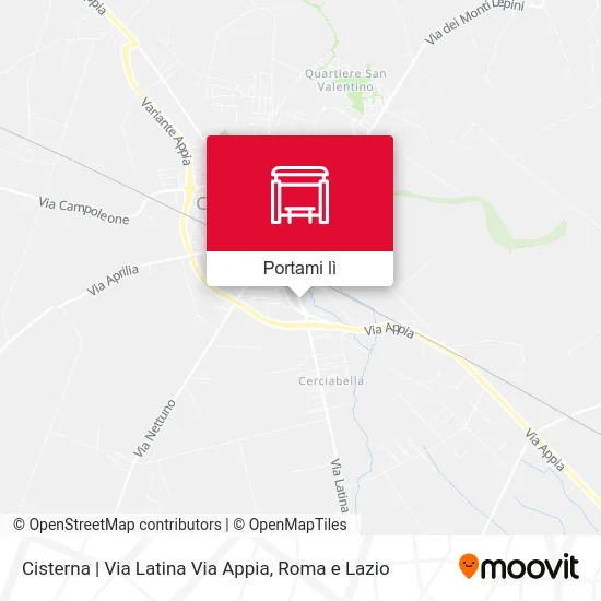 Mappa Cisterna | Via Latina Via Appia