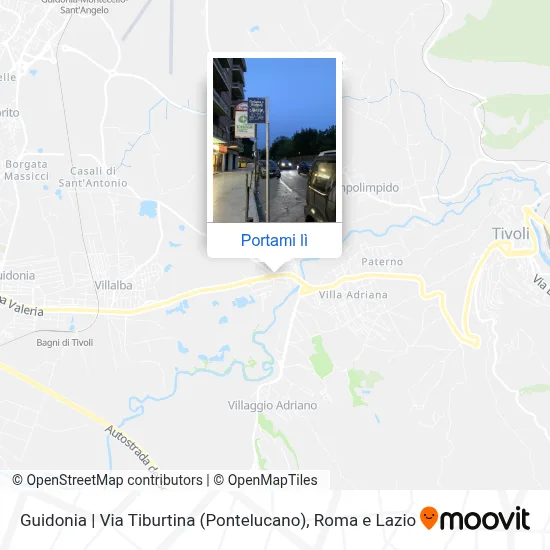 Mappa Guidonia | Via Tiburtina (Pontelucano)
