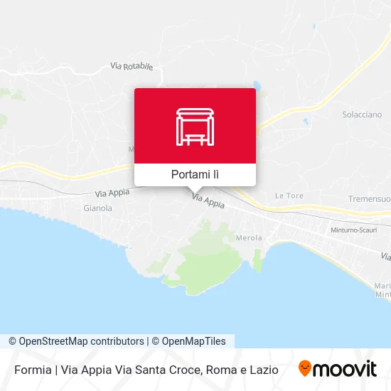 Mappa Formia | Via Appia Via Santa Croce