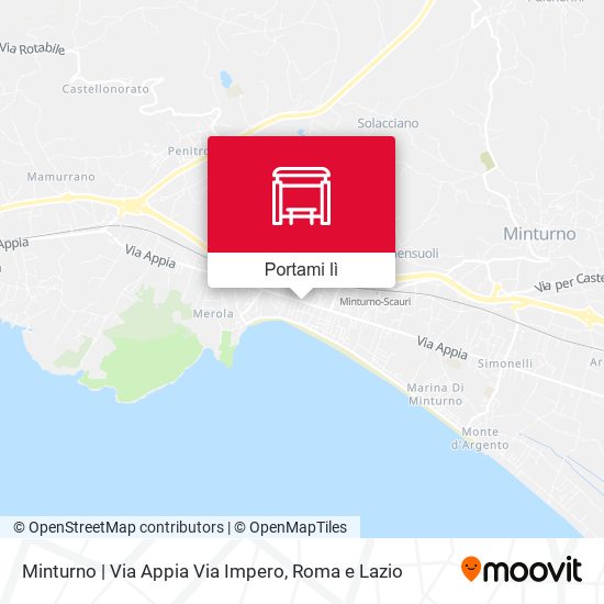 Mappa Minturno | Via Appia Via Impero