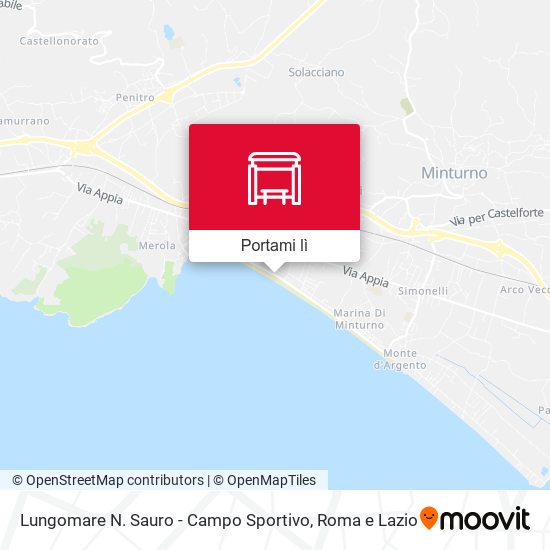 Mappa Lungomare N. Sauro - Campo Sportivo