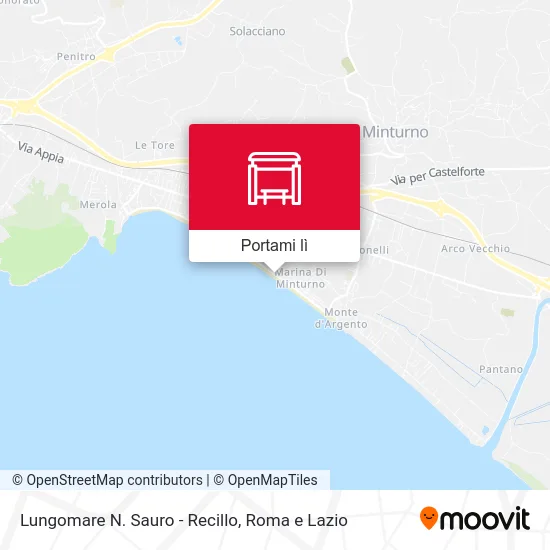 Mappa Lungomare N. Sauro - Recillo