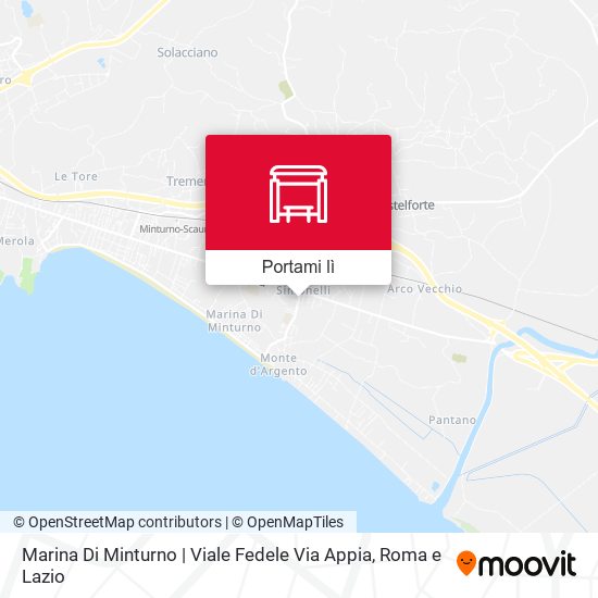 Mappa Marina Di Minturno | Viale Fedele Via Appia
