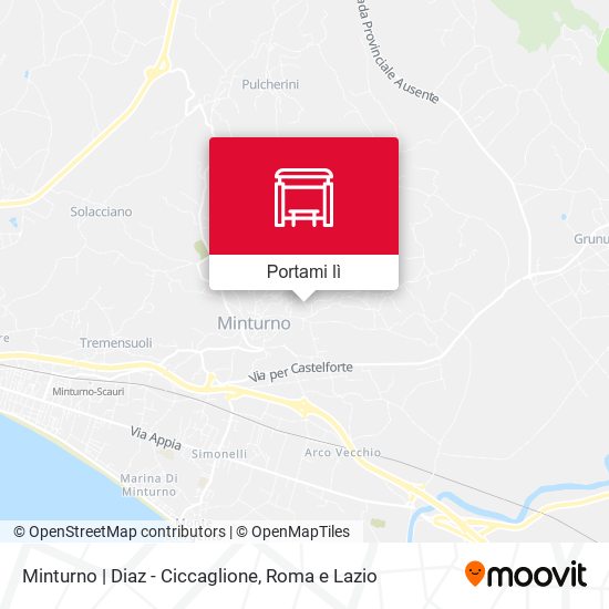 Mappa Minturno | Diaz - Ciccaglione