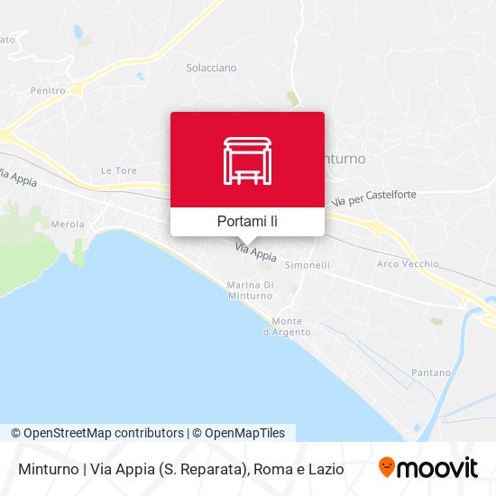 Mappa Minturno | Via Appia (S. Reparata)