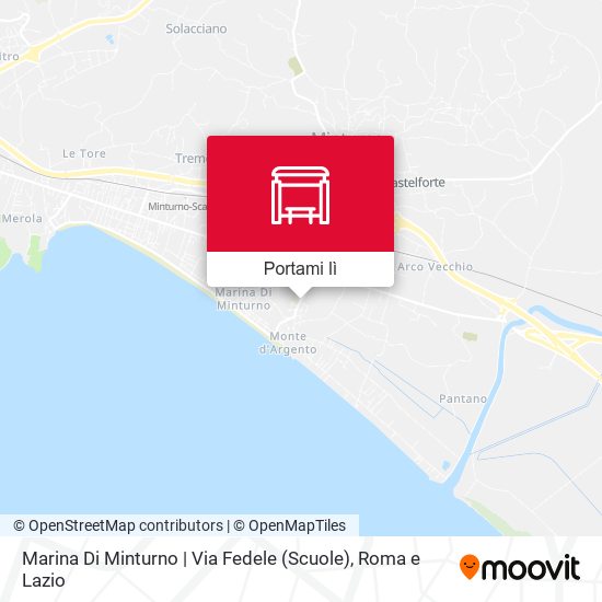 Mappa Marina Di Minturno | Via Fedele (Scuole)