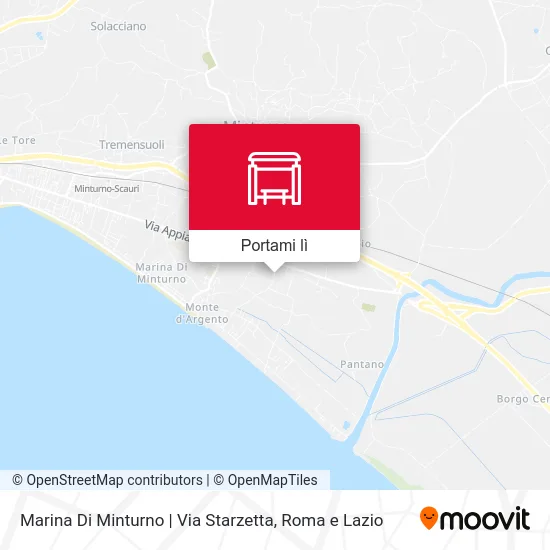 Mappa Marina Di Minturno | Via Starzetta