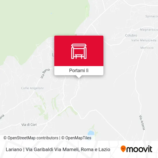 Mappa Lariano | Via Garibaldi Via Mameli