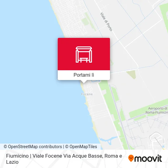 Mappa Fiumicino | Viale Focene Via Acque Basse
